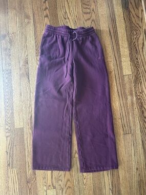 Aritzia Women’s Maroon Boyfriend Fit Fleece Sweats